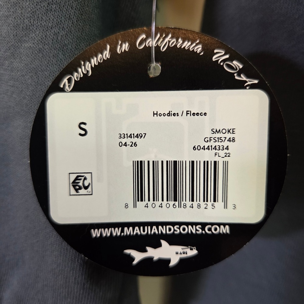 Maui and Sons Girls Smoke Blue Fleece Hoodie and Shorts Set Size S 6/6X NWT - Picture 4 of 8